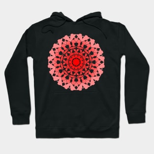 red gradient mandala flower Hoodie